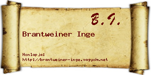 Brantweiner Inge névjegykártya
